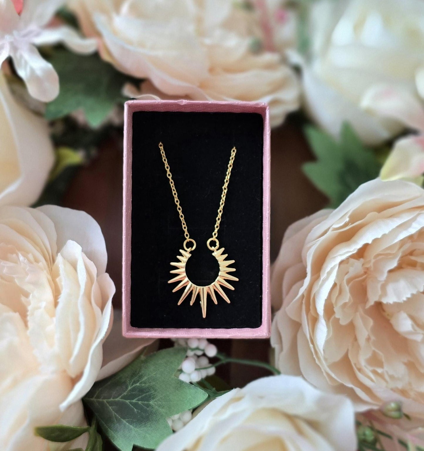 Handmade 14k gold star burst sun earrings and/or necklace | summer statement set | light weight earrings | gift for her | whimsical boho