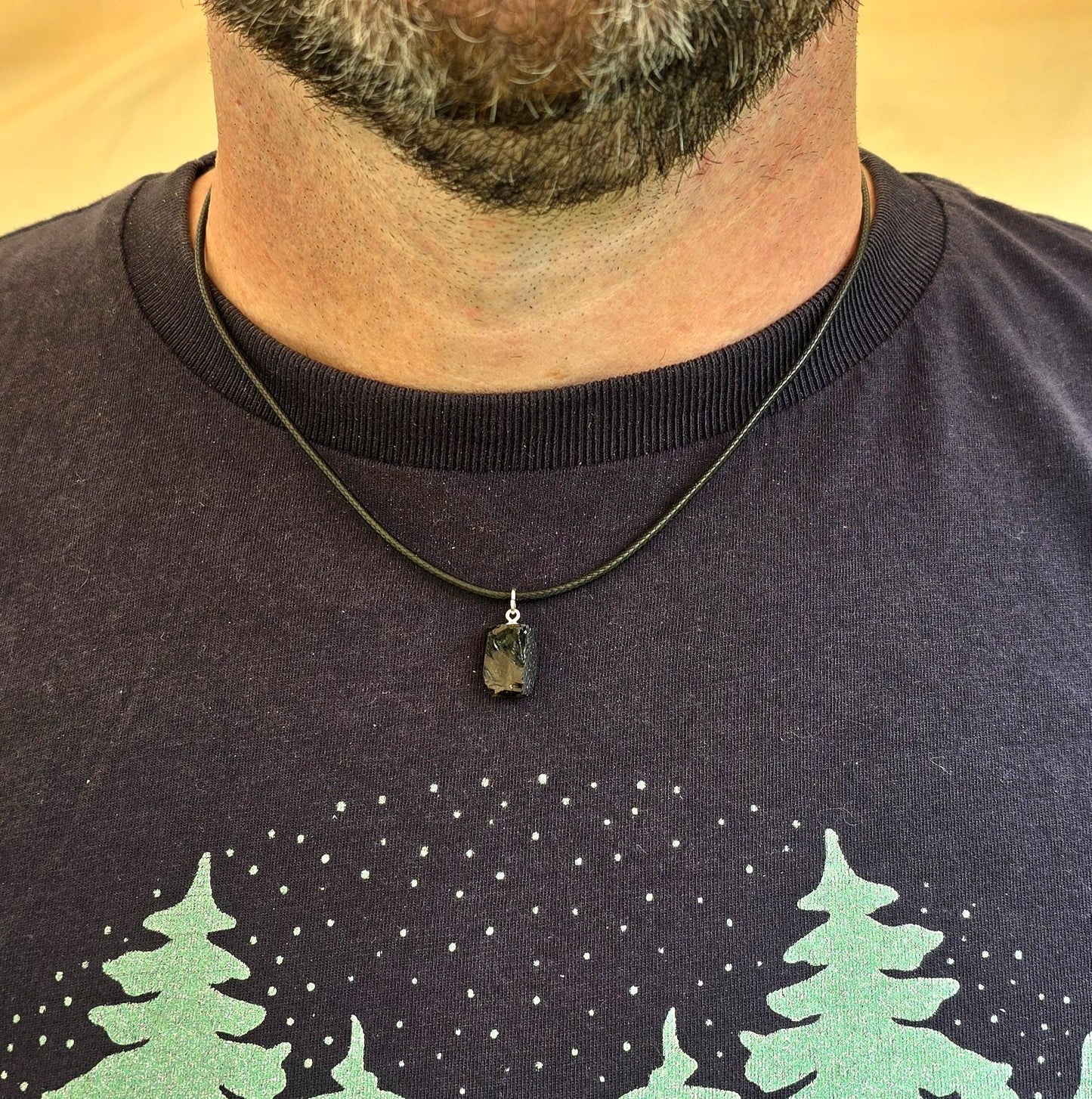 Handmade Raw Lapis Lazuli mens crystal necklace | sterling silver | healing powerful necklace | truth, wisdom, enlightment | for him