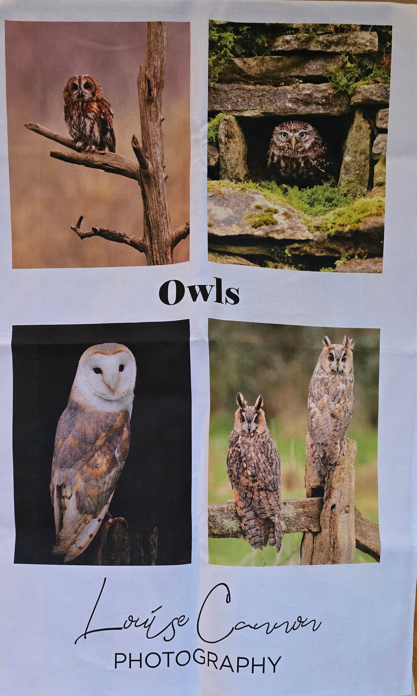 Luxury digital printed cotton tea towel, choose from 13 different animals / designs, my own unique photogrpahy