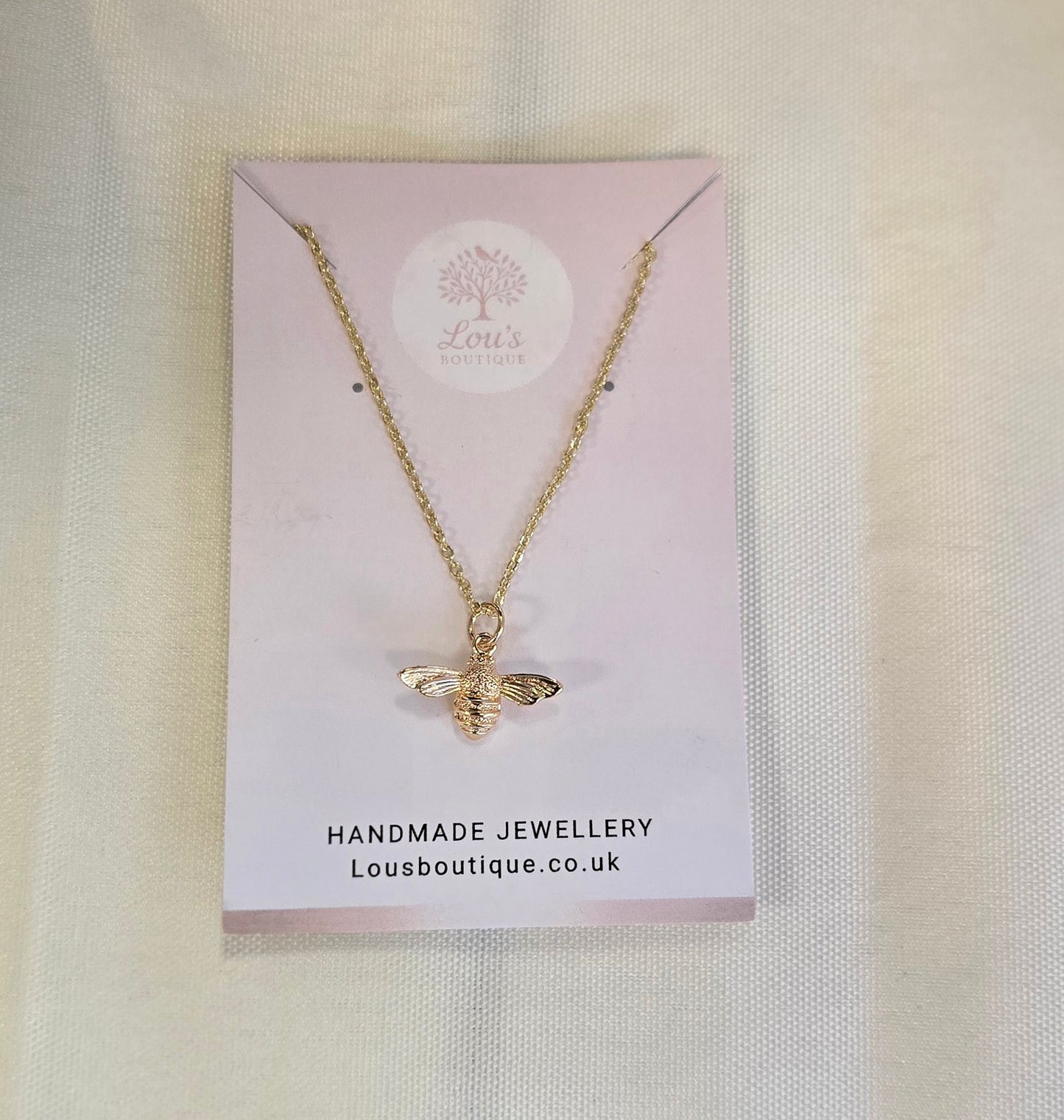 Handmade 18k gold bee earrings and/or necklace, nature animal earrings