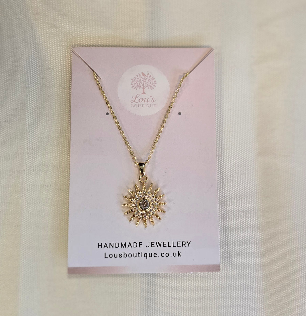 Handmade 18k gold whimsical star sun earrings and necklace set, nature, Gold plated
