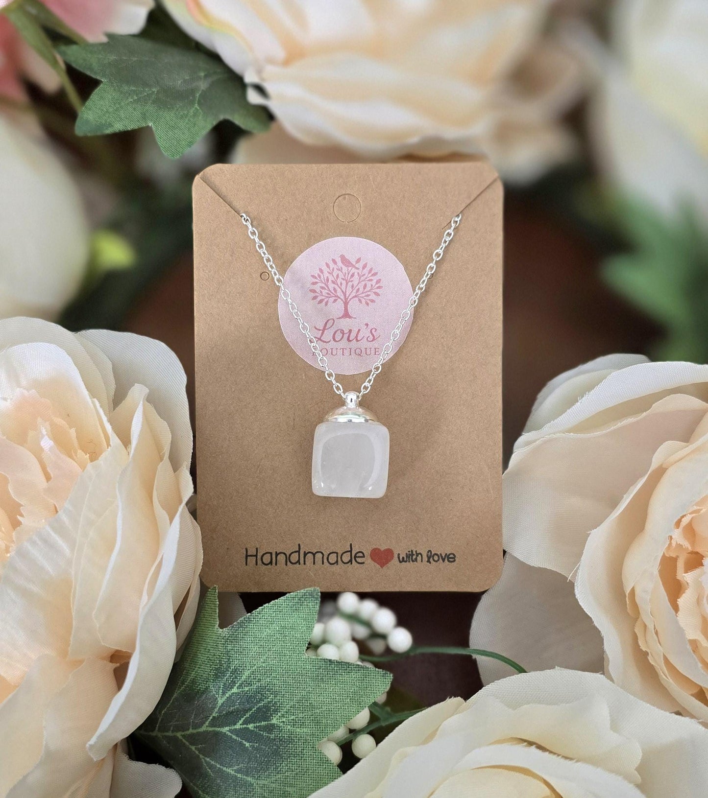 Handmade Clear Quartz real crystal necklace | sterling silver and gold | powerful healing necklace | Increase energy, emotional healing