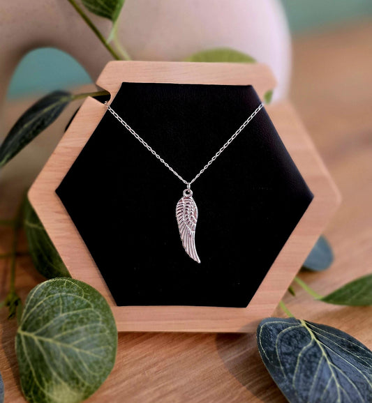 Handmade Solid Sterling Silver Feather Necklace, 18inches, boho jewellery